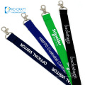 Wholesale personalized blank polyester badge neck straps blank key printing custom lanyard with buckle adjustable